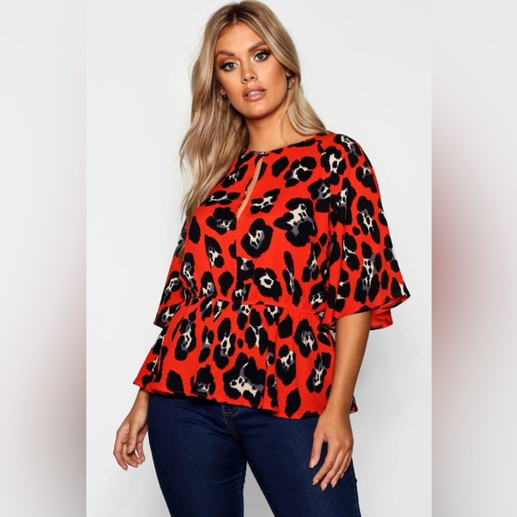 Boohoo Orange Leopard Print size 16 - Picture 3 of 6